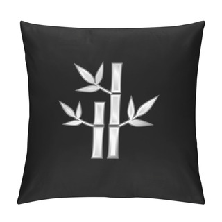 Personality  Bamboo Plants Of Spa Silver Plated Metallic Icon Pillow Covers