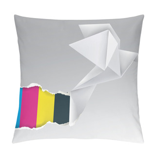 Personality  Origami Bird With Print Colors Pillow Covers