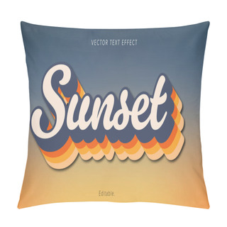 Personality  Sunset Editable Text Effect Pillow Covers