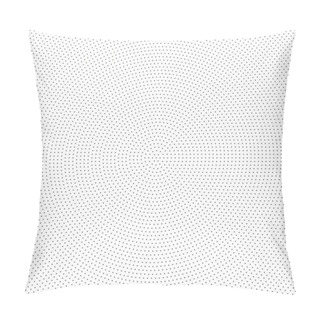 Personality  Random Circles, Dots Halftone (half Tone) Element In Spiral, Circular Or Radial Style. Dots In Swirl, Twirl, Rotation Pattern Vector Illustration Pillow Covers