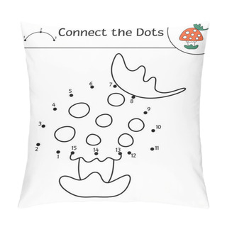 Personality  Vector Autumn Dot-to-dot And Color Activity With Cute Mushroom And Leaf. Fall Season Connect The Dots Game. Funny Coloring Page For Kids With Forest Plant. Pillow Covers