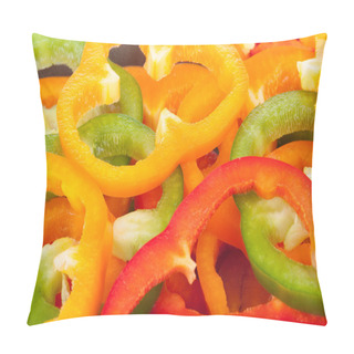 Personality  Colorful Sliced Bell Peppers Pillow Covers