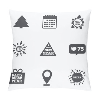 Personality  Happy New Year Sign.  Pillow Covers