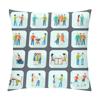 Personality   Friends Shadow Icons Set  Pillow Covers