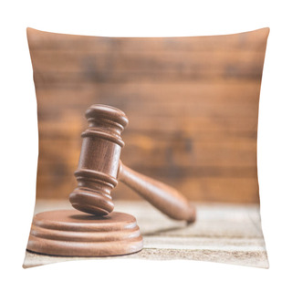 Personality  Wooden Mallet Of Judge  Pillow Covers