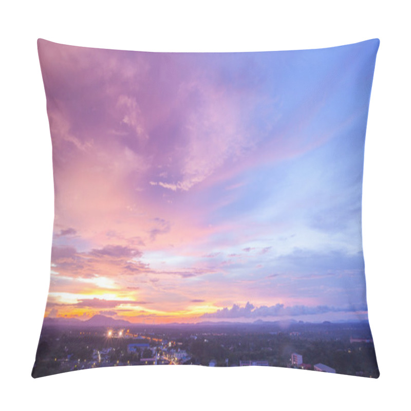 Personality  Cityscape Sunset Pillow Covers