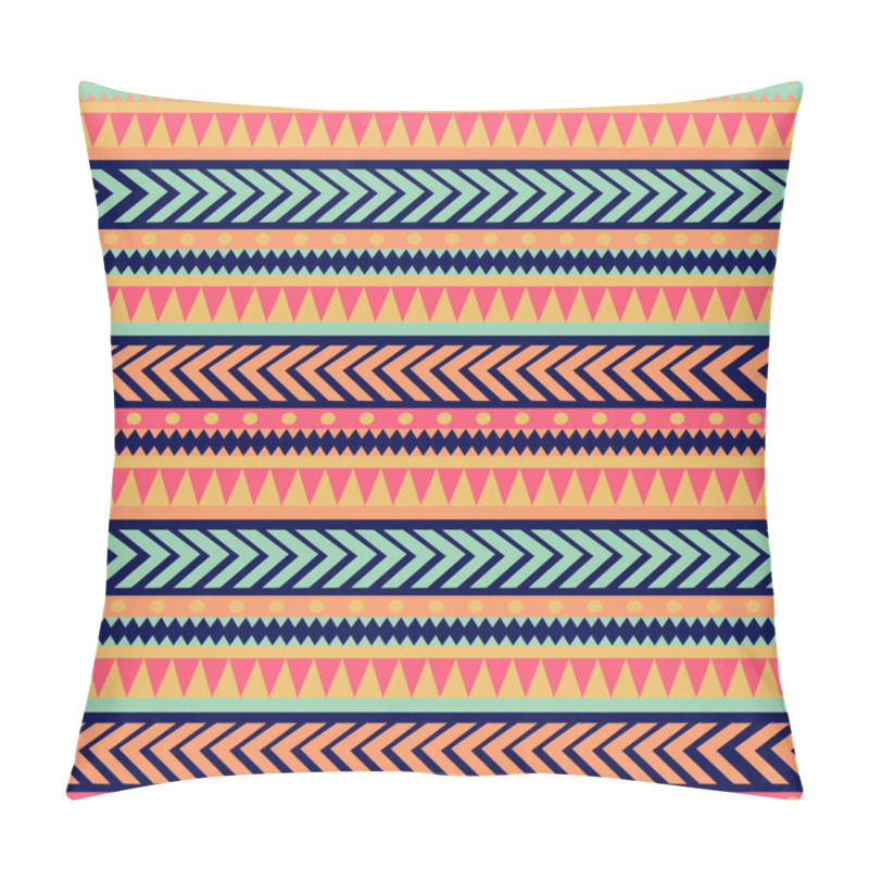 Personality  Seamless vector tribal texture. Tribal vector pattern. Colorful pillow covers