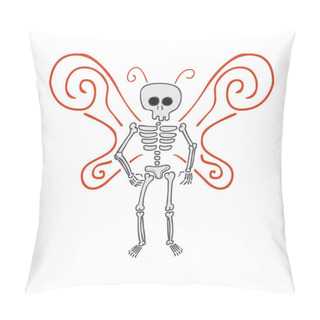 Personality  Deadly Metamorph Of Butterfly Skelaton Pillow Covers