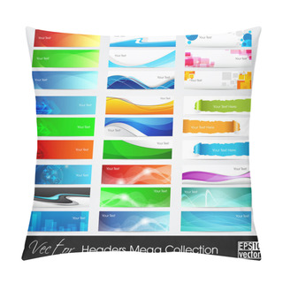 Personality  Vector Illustration Of Banners Or Website Headers With Abstract, Pillow Covers