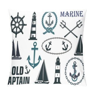 Personality  Marine Heraldic Elements Set Pillow Covers