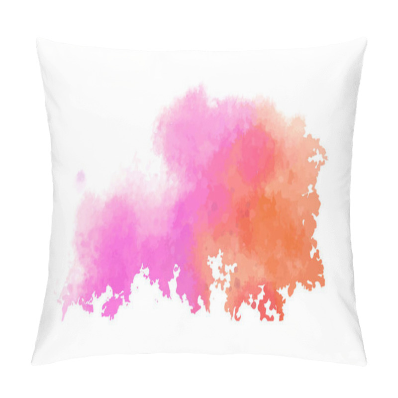Personality  Vector abstract pink and orange watercolor background pillow covers