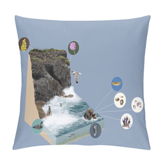 Personality  3d Model Ecosystem Cliff Pillow Covers