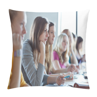 Personality  Students In Class (color Toned Image) Pillow Covers