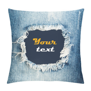 Personality  Denim Jeans Texture Pillow Covers