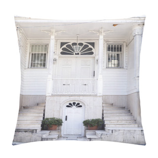 Personality  White Ornate Wooden Door, Architectural Detail Pillow Covers