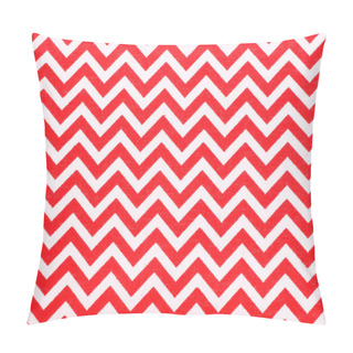 Personality  Red And White Zigzag Pattern Textile Pillow Covers