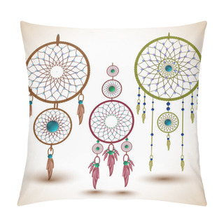 Personality  Vector Set Of Dream Catchers. Pillow Covers
