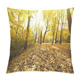 Personality  Autumn Forest Covered With Fallen Leaves Pillow Covers