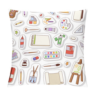 Personality  Art Stickers Seamless Pattern Vector Pillow Covers