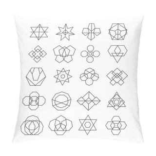 Personality  The Set Of Geometric Flowers  Pillow Covers