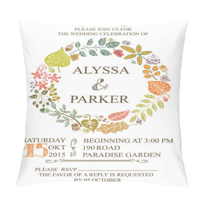 Personality  Autumn wedding invitation pillow covers