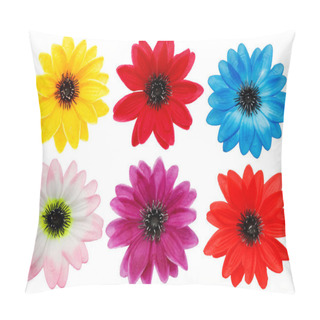 Personality  Set Of Colorful Blooms. Pillow Covers