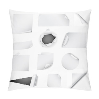 Personality  Set Of White Paper Design Elements Pillow Covers