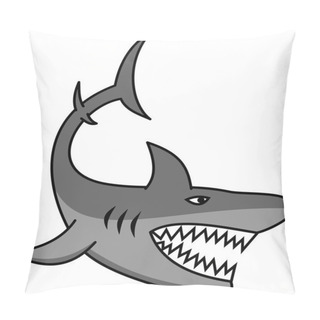 Personality  A Great Shark With Open Jaw And Sharp Teeth Pillow Covers