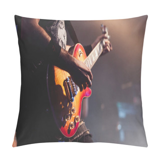 Personality  Guitarist On Stage For Background, Abstract Colorful Background Pillow Covers