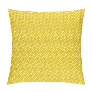 Personality  Set Of Different Sized White Circles On Yellow Pillow Covers