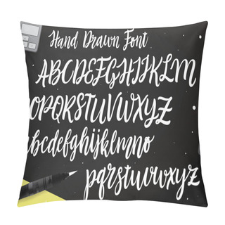 Personality  Calligraphic Script Font. Pillow Covers