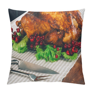 Personality  Baked Turkey For Thanksgiving Day Pillow Covers