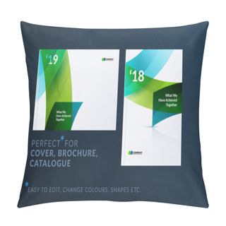 Personality  Set Of Design Brochure, Abstract Annual Report, Horizontal Cover Pillow Covers