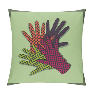 Personality  Vector Background With Gloves. Pillow Covers