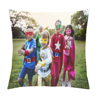 Personality  Superhero Kids Playing Outdoor Pillow Covers