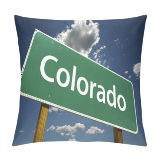 Personality  Colorado Green Road Sign Pillow Covers