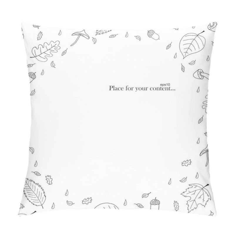 Personality  Hand drawn autumn frame. pillow covers