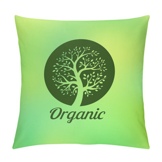 Personality  Organic Green Tree Logo, Eco Emblem, Ecology Natural Symbol Pillow Covers