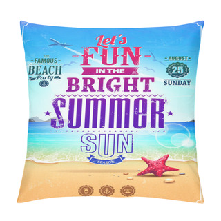 Personality  Summer Retro Poster Pillow Covers