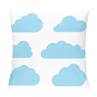 Personality  Clouds Collection. Cloud Shapes Pack. Vector. Pillow Covers
