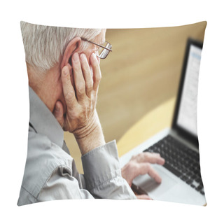 Personality  Senior With Laptop Pillow Covers