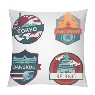 Personality  World Attraction Set Pillow Covers