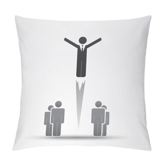 Personality  Boost Your Career - Business Icon Design Pillow Covers