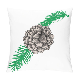 Personality  Pine Cone Hand Drawn Sketch Pillow Covers