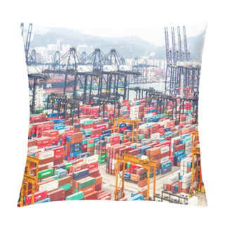 Personality  Containers At Hong Kong Commercial Port Pillow Covers