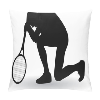 Personality  Tennis Player Disappointed Pillow Covers