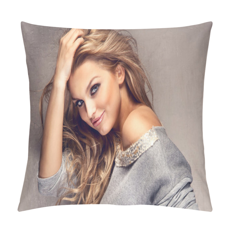 Personality  Wonderful Young Blonde Woman Pillow Covers