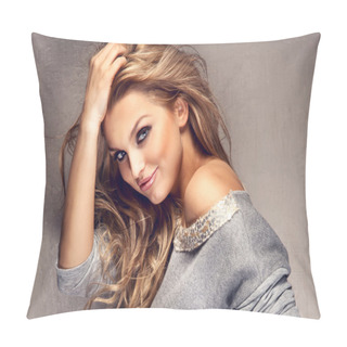 Personality  Wonderful Young Blonde Woman Pillow Covers