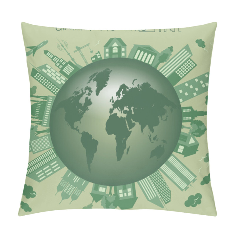 Personality  Set of modern city elements for creating your own maps of the ci pillow covers