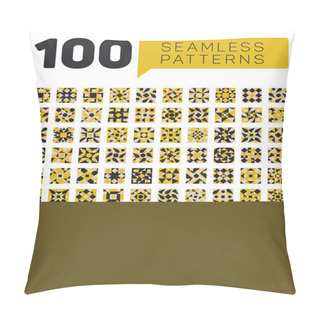 Personality  Hundred Seamless Retro Geometric Patterns Pillow Covers
